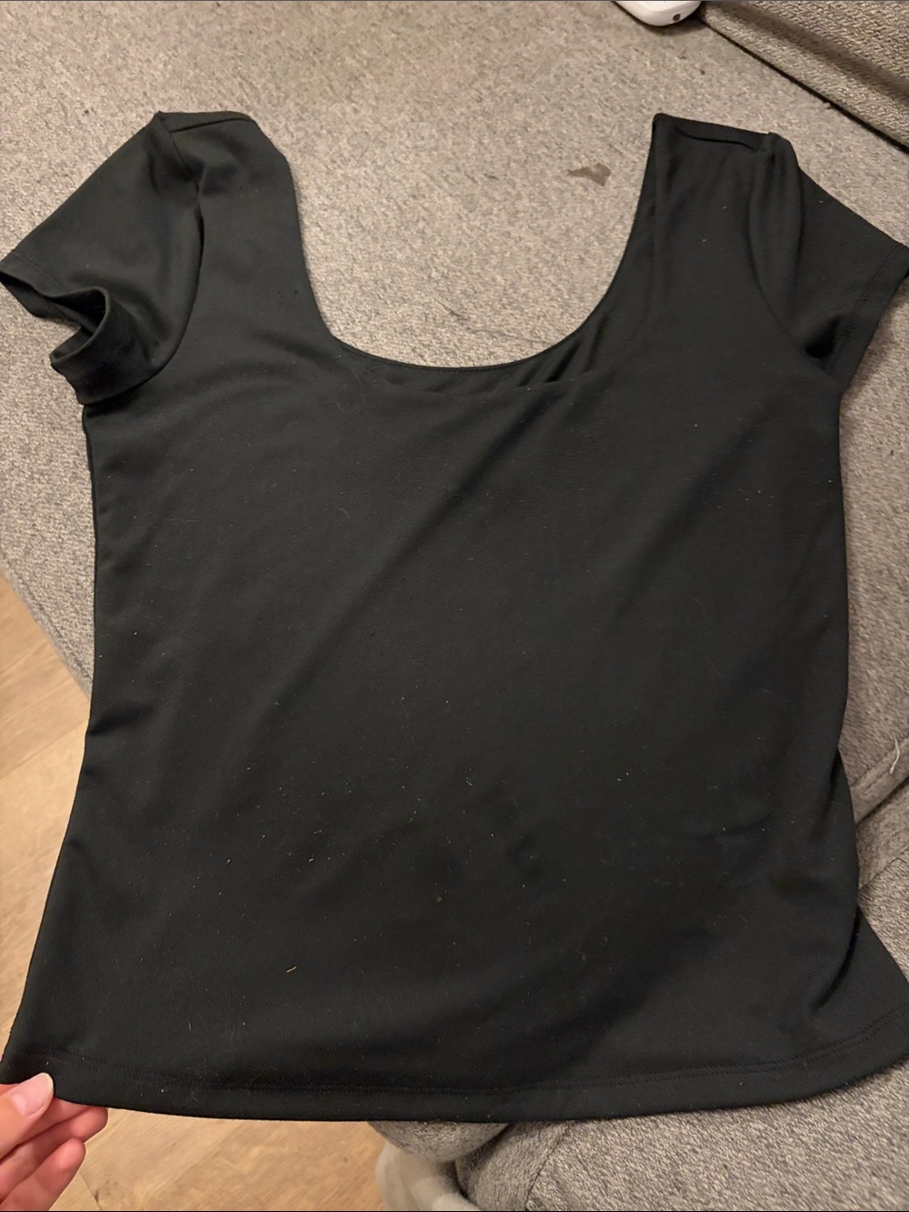 Old Navy Black Scoop Neck Short Sleeve Top